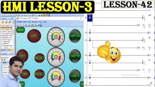 12. HMI Screen design tutorial | plc timer programing example | plc learning point |