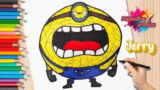 Como Dibujar a Mega Minion Jerry | Mi Villano Favorito | Dibujos para niños