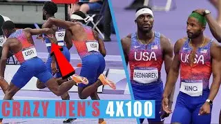 US men disqualified from 4x100 relay after botched handoff