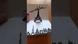 Carte pop-up thème Paris / Card from Paris - Pop-Up Eiffel Tower