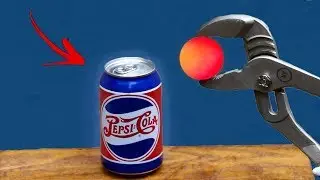 EXPERIMENT Glowing 1000 degree METAL BALL vs PEPSI