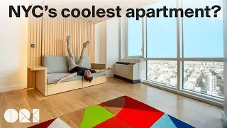 Cozy small NYC apartment with hidden bedroom and INSANE views | Greenpoint apartment tour