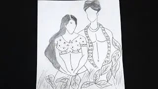 How To Draw Lovers / Freehand Drawing / #StayHome Easy Drawing In Lockdown #WithMe