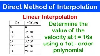🟢12a - Direct Method of Interpolation: Linear Interpolation