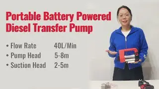 Portable Cordless Wireless 40LPM Flow Rate Battery Powered Fuel Diesel Transfer Pump