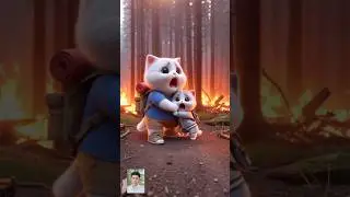 when the poor white cat went hiking #cat #cute #story #ai
