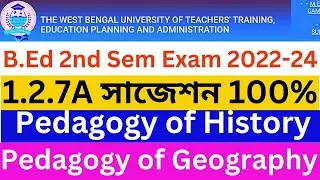Course 1.2.7A Pedagogy of  History & Geography Suggestion 2022-24. Pedagogy of History Suggestion