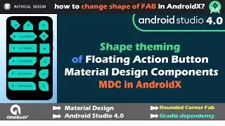 Shape Theming of FAB - Floating Action Button - Material Design Components MDC - Android Studio 4.0