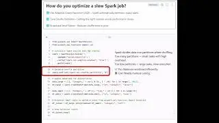 Databricks Interview Question: How do you optimize a slow Spark job?
