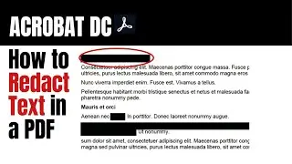 How to redact a PDF (text, images, find & replace) - ACROBAT DC