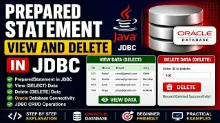 JDBC Prepared Statement View and Delete Data in Java | Select and Delete Query Example