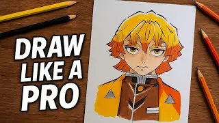 How to draw Zenitsu from demon slayer ✨️ || step by step drawing || Easy Zenitsu drawing 