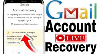Too many failed attempts gmail || gmail recovery too many attempts || how to recovery gmail