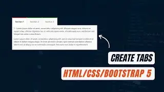 How to Create Tabs using HTML, CSS and Bootstrap 5