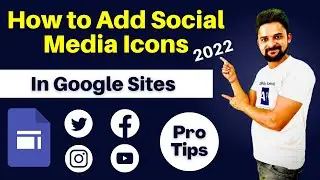 how to add social media icons in google sites | add social media links to google sites | In Hindi