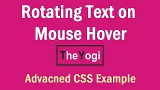 Rotating Text on Mouse Hover css animation | csPoint