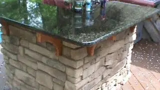 How to build a Cultured Stone Outdoor Bar