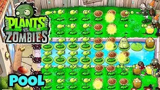 Plants Vs Zombies. POOL Level (1-5) Gameplay Walkthrough (iOS, Android) #zombievsplants #gameplay