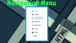 Navigation Bar | Menu Bar | How to create Navigation Bar in HTML with CSS