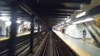IND Eighth Avenue Line: Brooklyn-bound R32 C Express Train Ride to Canal Street