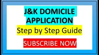 How to apply for J&K domicile certificate  online domicile certificate kaise banaye,