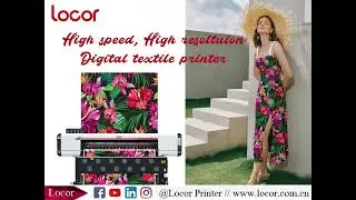 Locor High Speed 6ft 1.8m Digital Dye Sublimation Textile Printer with 3/4 pcs i3200 printheads