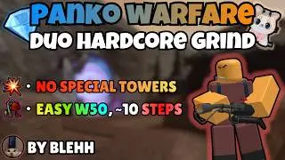 [REWORK] Best Way To BEAT & GRIND Hardcore Mode in Duo | *NEW* Panko Warfare - P1 POV | TDS ROBLOX
