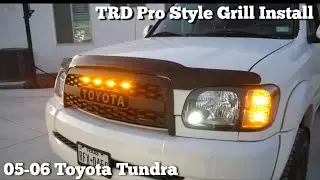 DIY 05-06 Toyota Tundra Aftermarket Grill Install - TRD Replica with LED Lights