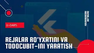 Rejalar ro'yxatini va TodoCubit-ini yaratish (11-Dars)