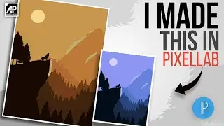 Make vector illustration design on android | pixellab editing tutorial | Amazingplay