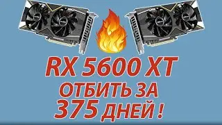 AsRock Radeon RX 5600 Challenger в дуал майнинг Ethereum + Toncoin на lolMiner 1.45