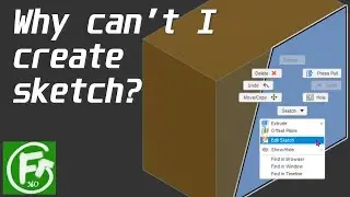 Fusion 360 - Why can't I create sketch?
