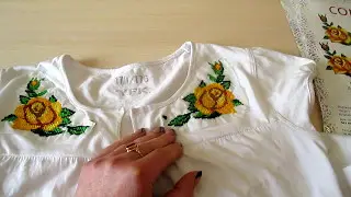 Вышивка на водорастворимом флизелине. Embroidery on water-soluble fleece.
