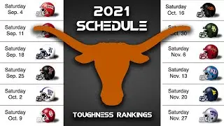 Texas Longhorns 2021 Season - Game Toughness Rankings