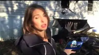 Aunt runs into burning home to save nephew