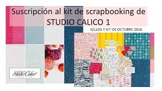 Polita Scrap 64 Studio Cálico-1 Sellos y Kit de Octubre