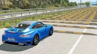 Mobil vs Speed Bumps #2 - BeamNG Drive