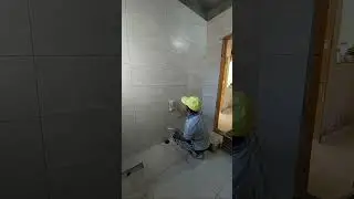 How to fill the gaps in ceramic tiles in the bathroom wall with cem