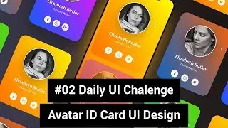 UI Design - Profile Card UI Design in Photoshop