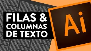 Crear filas y columnas de texto en Adobe Illustrator