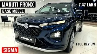 Updated Maruti Fronx Sigma Varient 2024 Review | Fronx Base model 2024 | Fronx Sigma Price Mileage