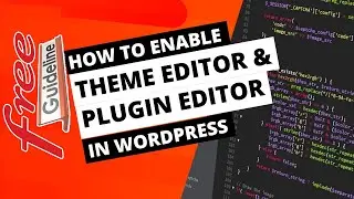 how to enable theme editor in WordPress 2021|Enable Theme  Plugin Editor in WordPress free Guideline
