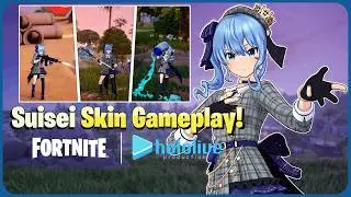 Hoshimachi Suisei Fortnite Skin Gameplay! | Fortnite x Hololive