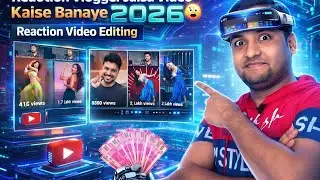 Reaction vloger jaisa video kaise banaye real || reaction vloger video editing 2024 / reaction video