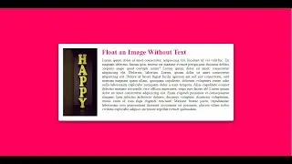 Float an Image Without Text 
