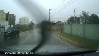 Rainy driving in Santiago