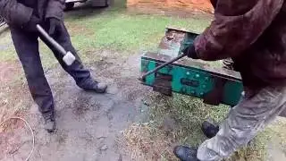 Готовим раму на трактор Бизон.