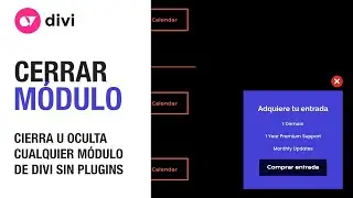 Cómo cerrar u ocultar cualquier módulo de divi desde un botón de cerrar o icono "X" sin plugins