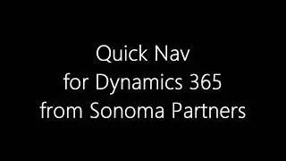 Dynamics 365: Quick Nav