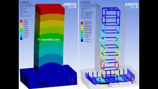 FEA of Bending a Reinforced Concrete Column and Footing - ANSYS WB Static Structural